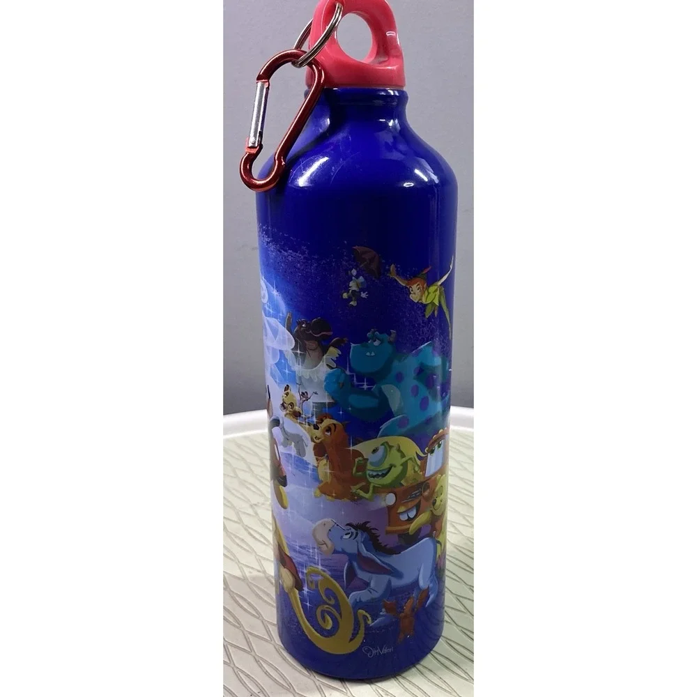 Walt Disney Mickey Mouse,Minnie,Goofy,Winnie,Eeyore Aluminum‎ Water Bottle 24oz.
